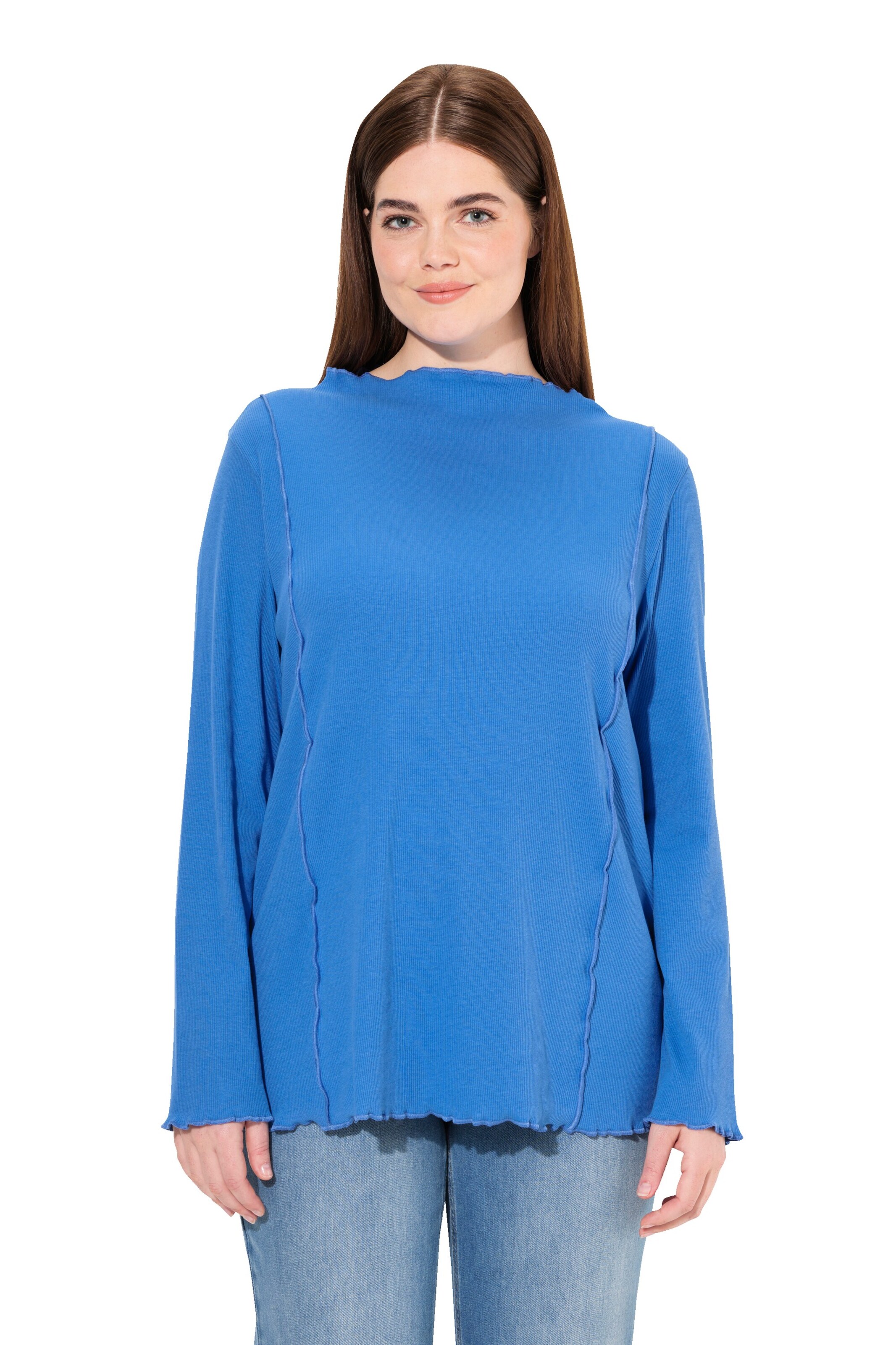 Ulla Popken Shirt in Blauw: voorkant