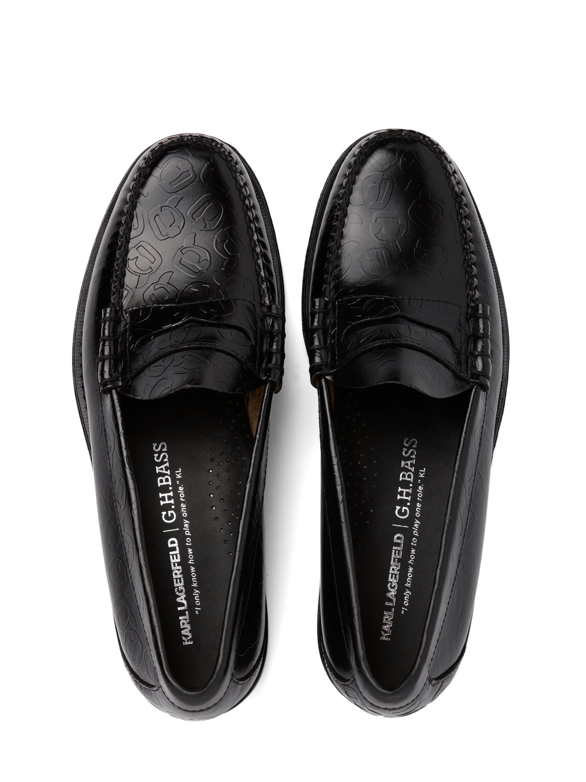 Karl Lagerfeld Instappers 'Kl X Bass Nft' in Zwart