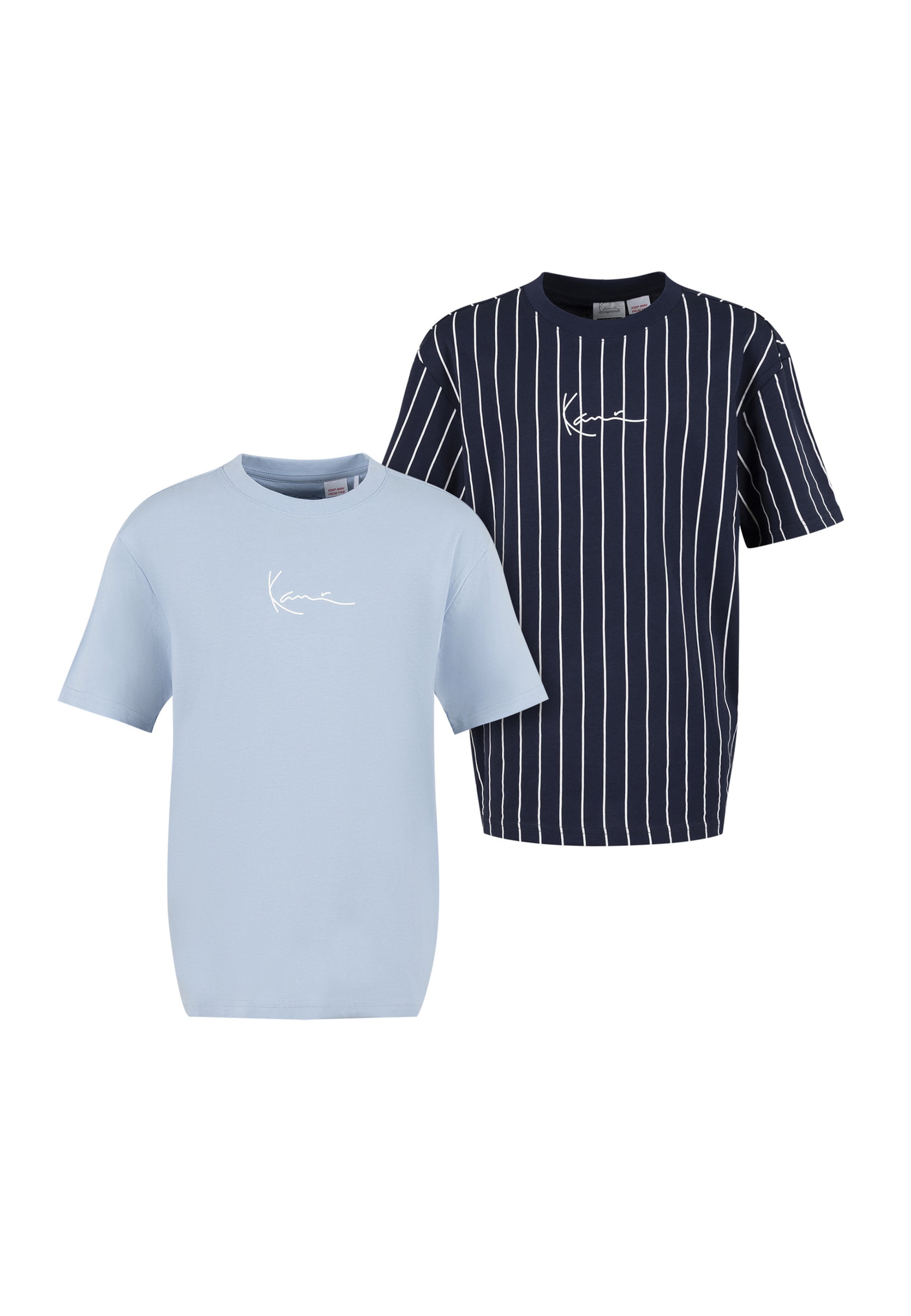 T-Shirt Karl Kani en bleu : devant