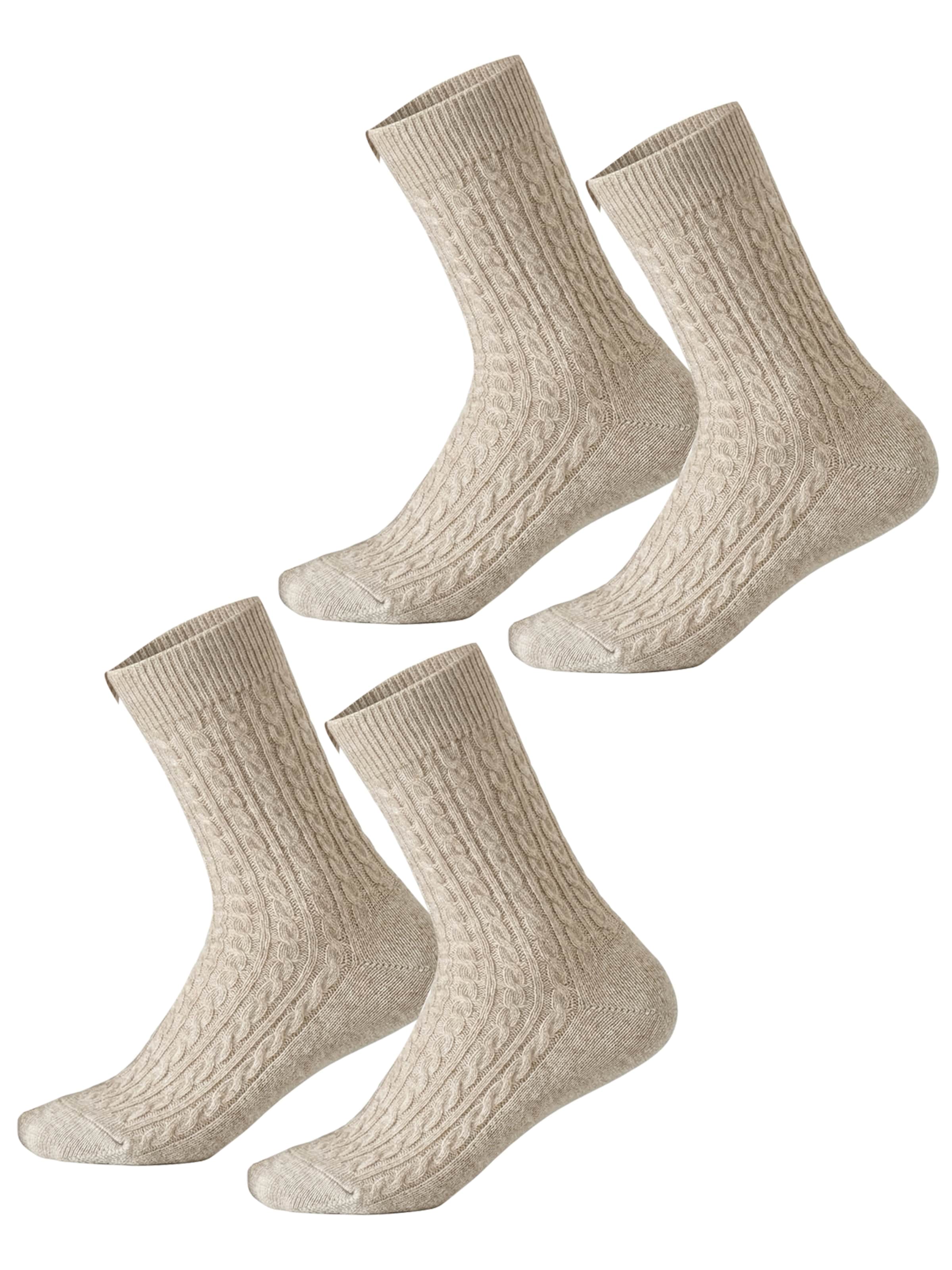 Millo Socken 'Cosy Twist'‌‌‌‌‌ in Beige: Vorderseite