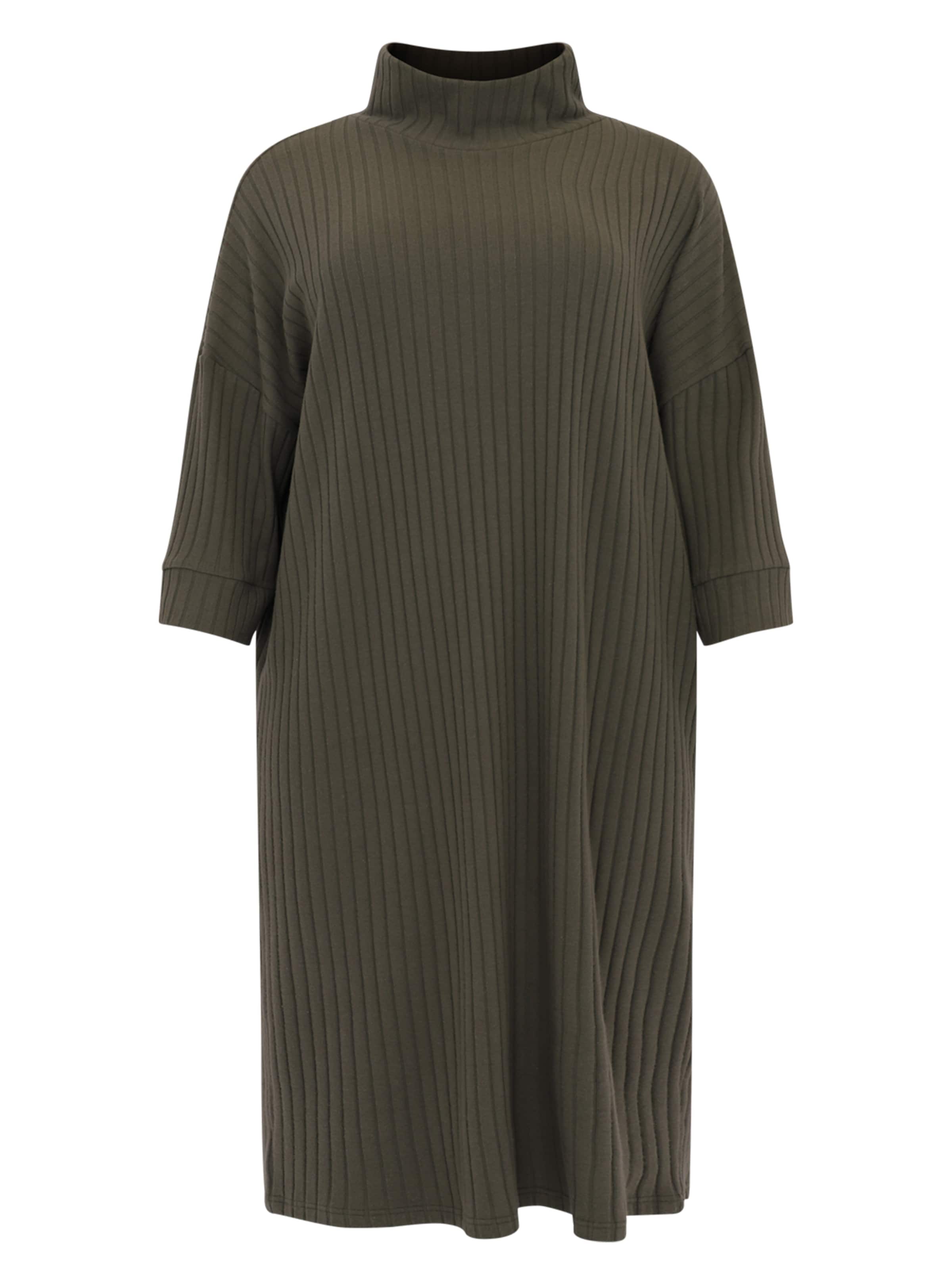 YOEK Jurk in Groen: voorkant