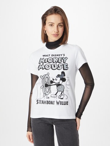 PRINCESS GOES HOLLYWOOD T-shirt 'Mickey Old' i vit: framsida