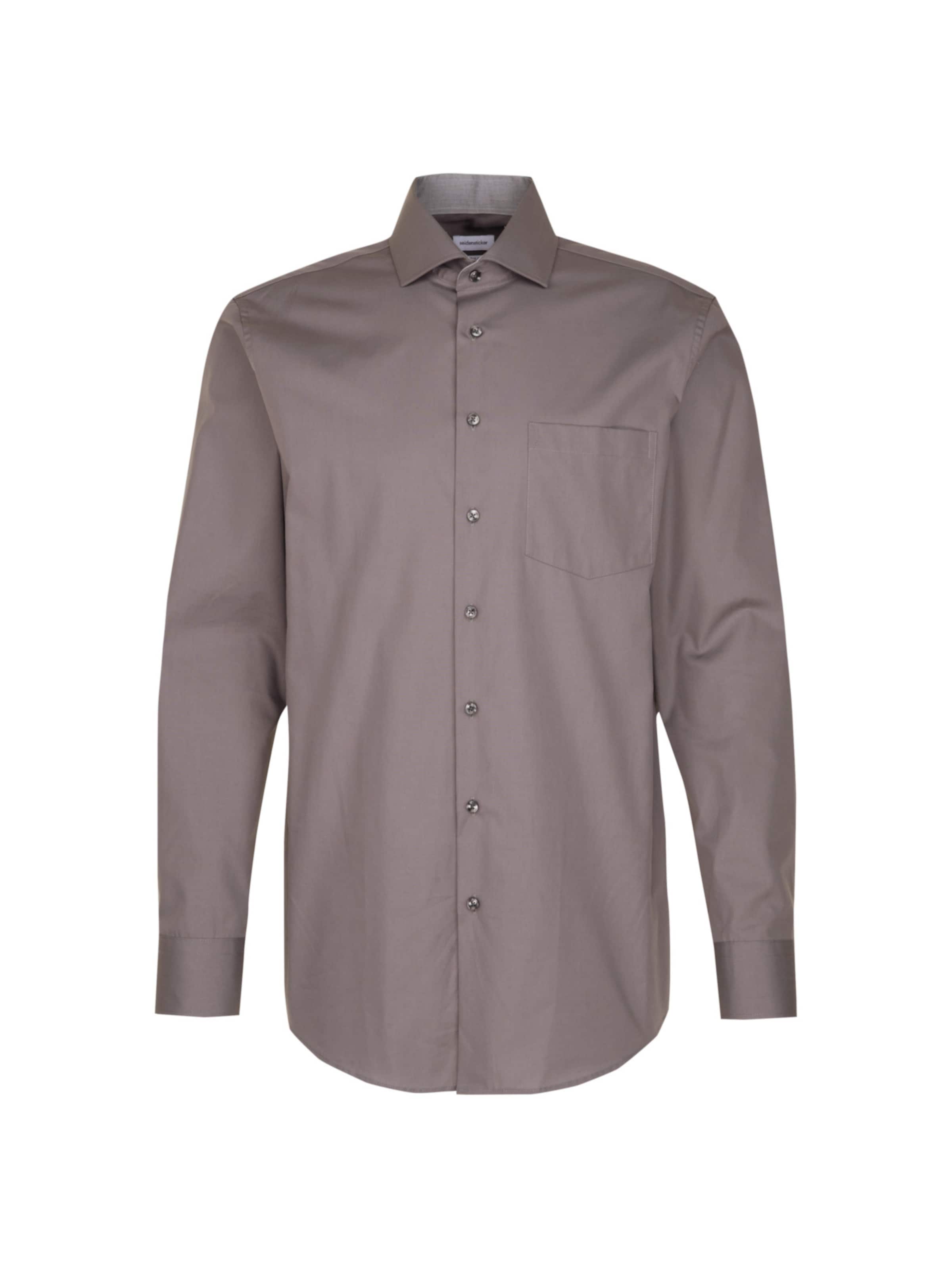 Coupe regular Chemise SEIDENSTICKER en gris : devant