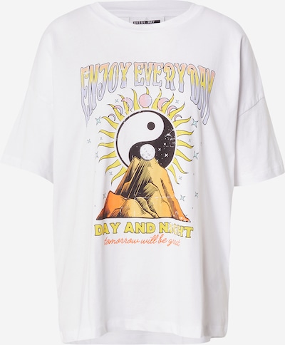 Marškinėliai 'NMIDA' iš Noisy may, spalva – geltona / medaus spalva / juoda / balta, Prekių apžvalga