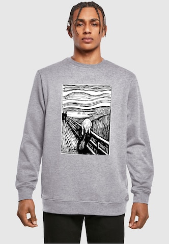 Merchcode Sweatshirt 'APOH - Munch Lino' in Grau: predná strana