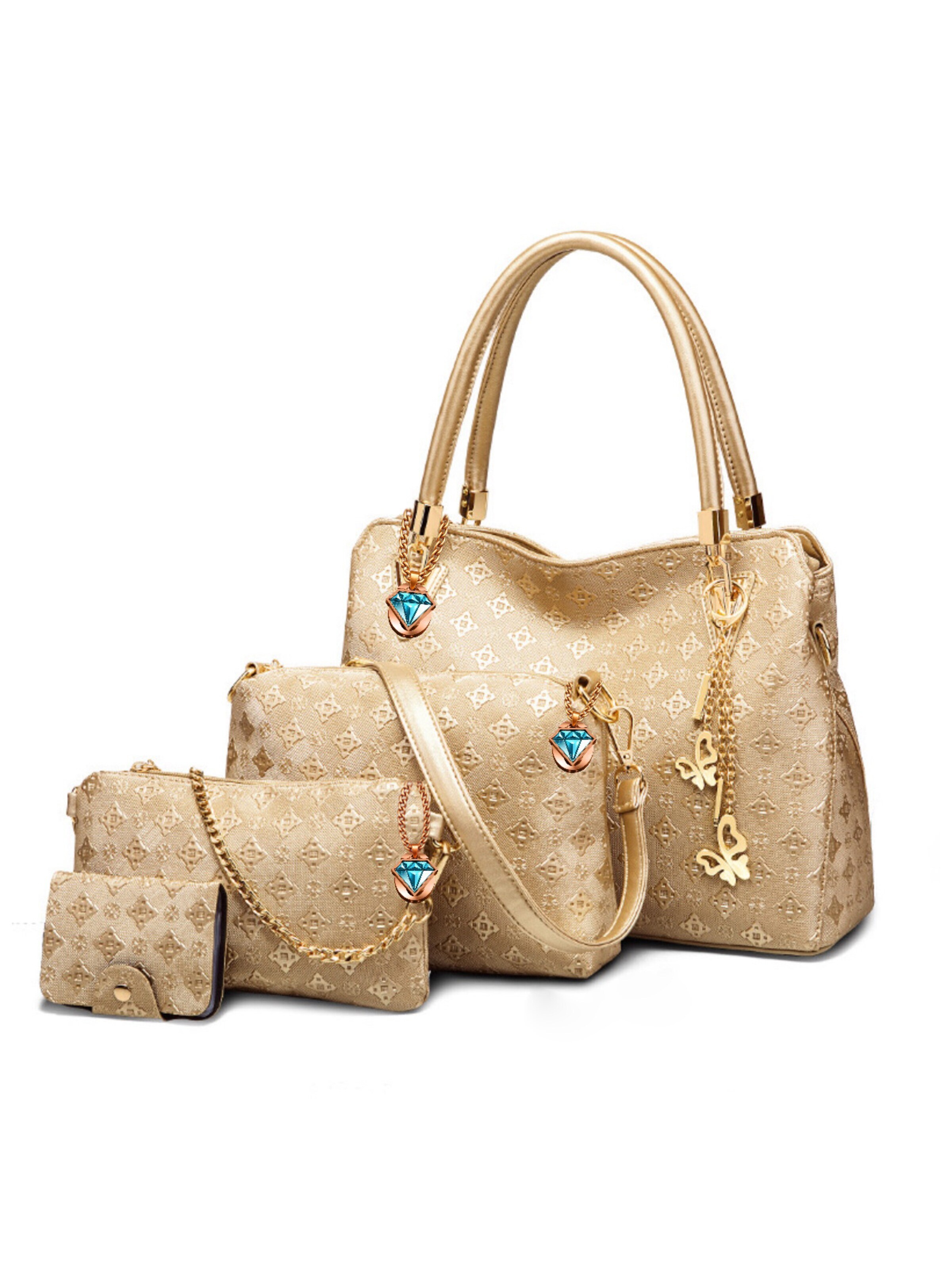 Elegon Handbag in Gold: front