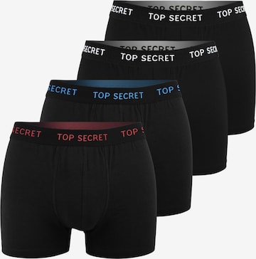 Top Secret - Calzoncillo boxer en negro: frente