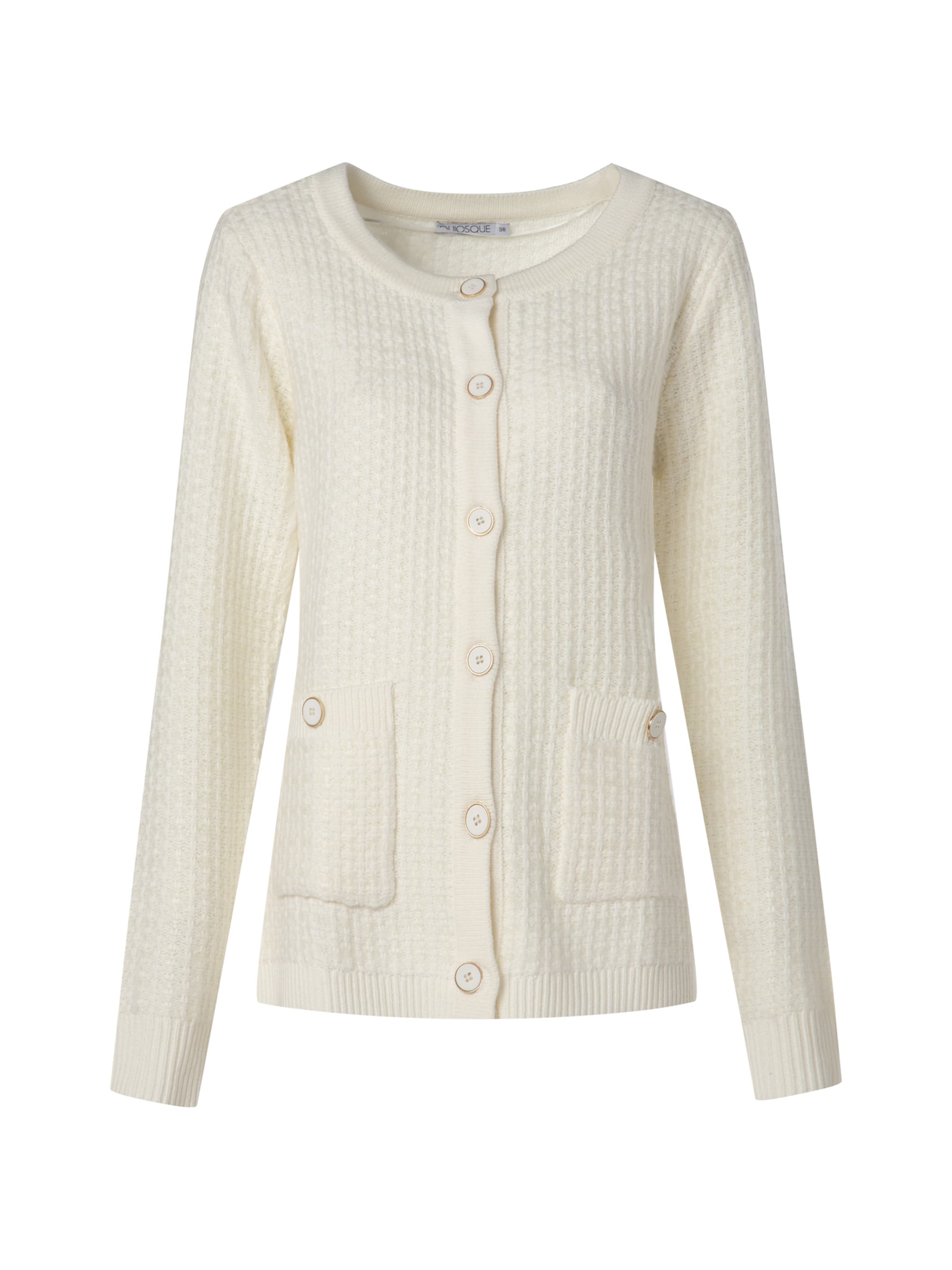 Quiosque Strickjacke '6TT002' in Weiß: Vorderseite