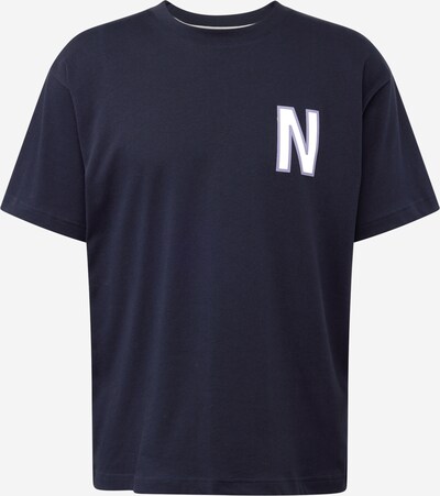 NORSE PROJECTS Μπλουζάκι 'Simon' σε σκούρο μπλε / λιλά / λευκό, Άποψη προϊόντος