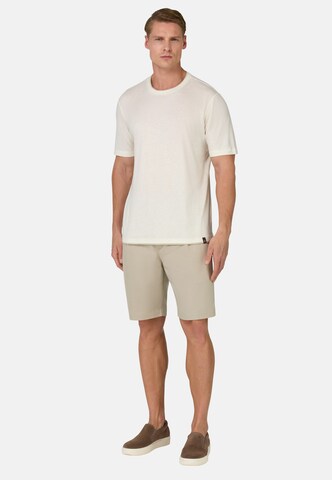 Boggi Milano Loosefit Bandplooibroek in Beige