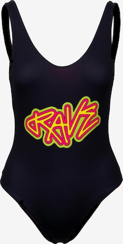 Kalaia Bustier Uimapuku 'Rave It Reversible Swimsuit' värissä musta: etupuoli