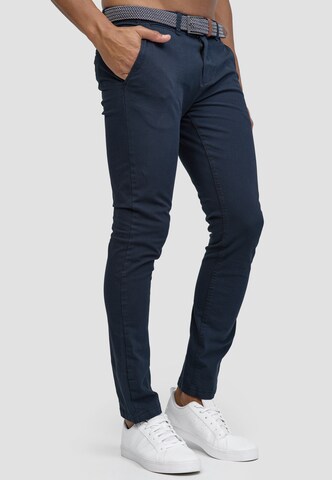 INDICODE JEANS Regular Chino Pants 'Massy' in Blue