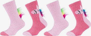 camano Socks in Pink: front