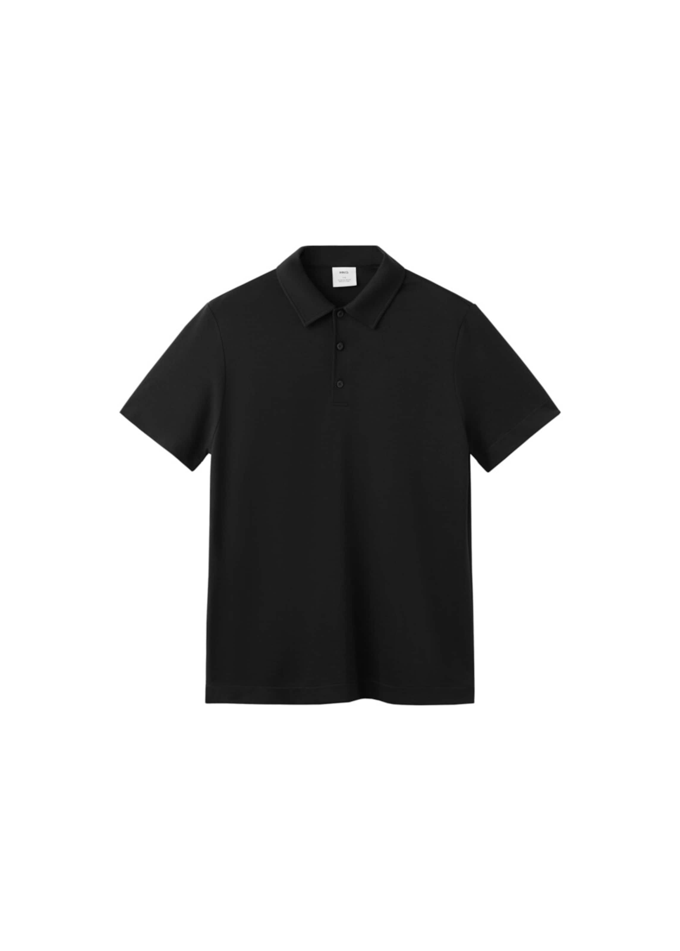 MANGO MAN Poloshirt 'Zanp' in Schwarz: Vorderseite