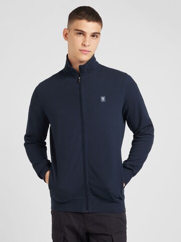 GARCIA Zip-Up Hoodie in Blue: front
