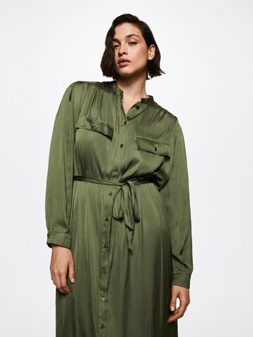 MANGO Shirt Dress 'DOMINIC' in Green