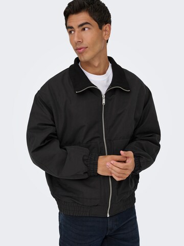 Only & Sons Between-Season Jacket in Black