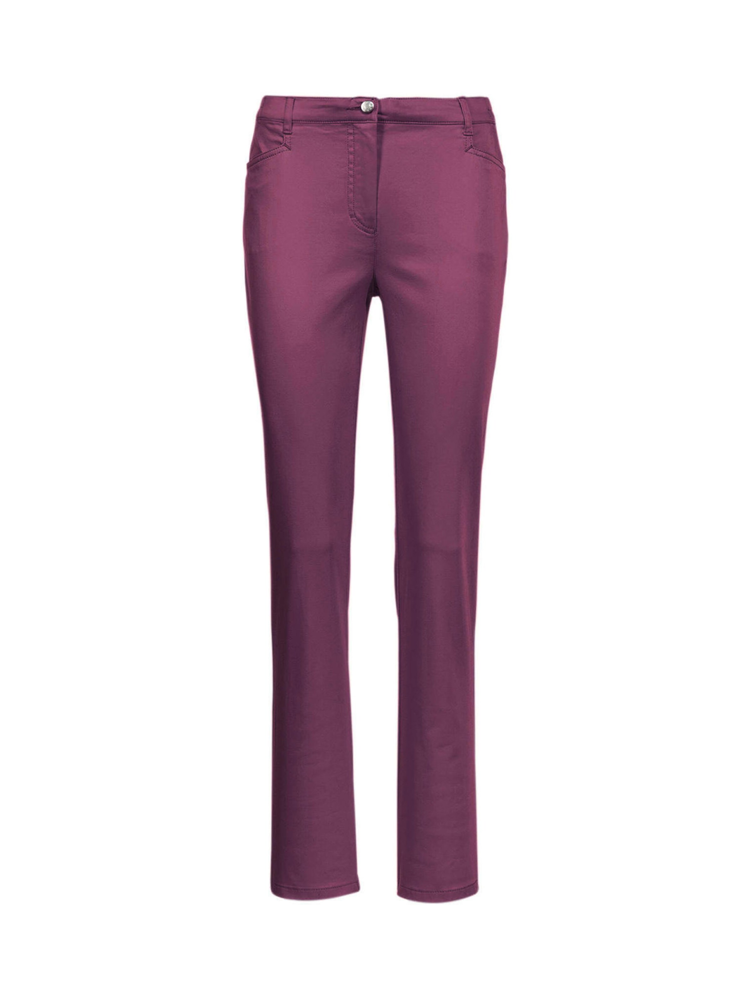 Goldner Slimfit Broek 'Carla' in Lila: voorkant