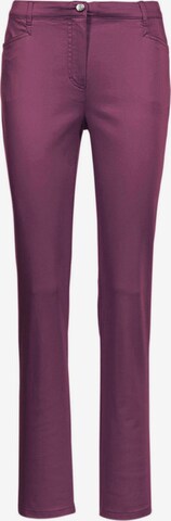 Goldner Slimfit Broek 'Carla' in Lila: voorkant