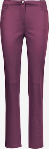 Goldner Slim fit Pants 'Carla' in Purple: front
