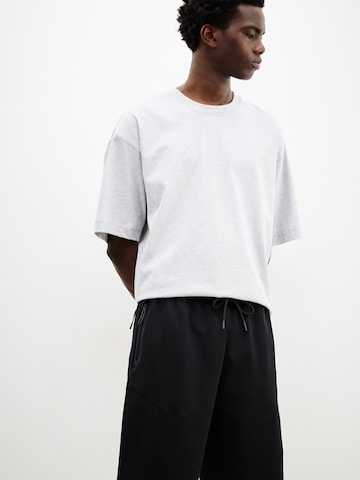 Pull&Bear Zvonové kalhoty Kalhoty – černá