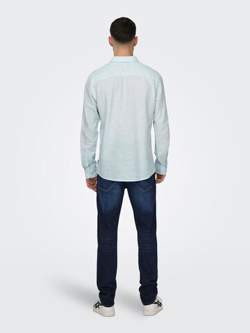 Only & Sons Slim fit Overhemd 'Caide' in Blauw