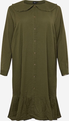 Zizzi Shirt Dress 'LARU' in Green: front