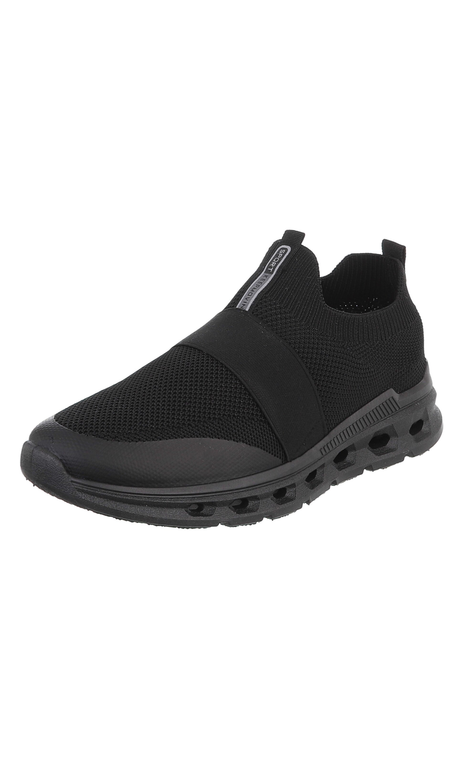 CoolWalk Slip-Ons in Black: front