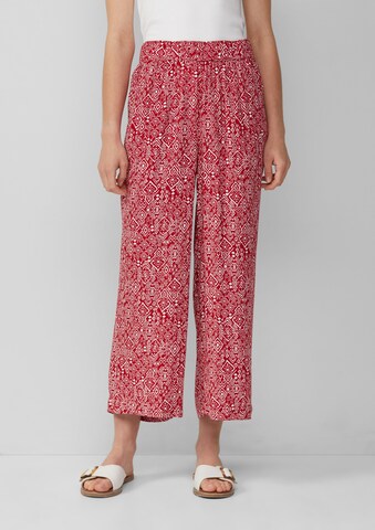 s.Oliver Wide leg Trousers in Red: front