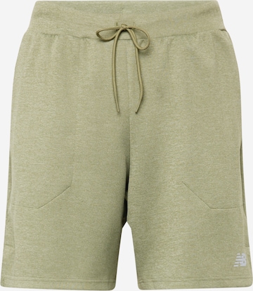 Regular Pantalon de sport new balance en vert : devant