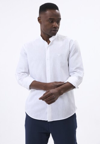 Felix Hardy - Ajuste regular Camisa de negocios en blanco: frente