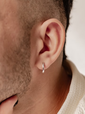Hey Happiness Earring 'Band' in Silver: front