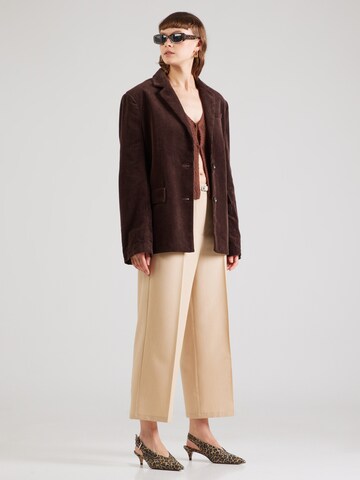 ABOUT YOU Wide leg Pleated Pants 'Gwen' in Beige