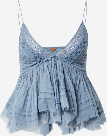 Free People - Blusa 'CARRIE' em azul: frente