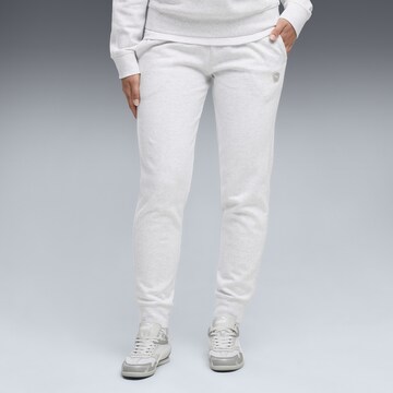 PUMA Tapered Sportbroek 'Essentials' in Wit: voorkant