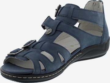 WALDLÄUFER Sandalen met riem in Blauw: voorkant