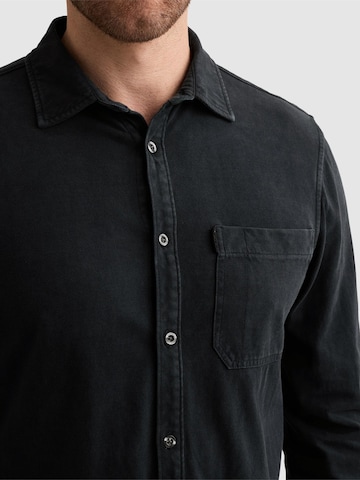 PME Legend Regular fit Overhemd 'Shirt with garment-dye wash and chest pocket' in Blauw