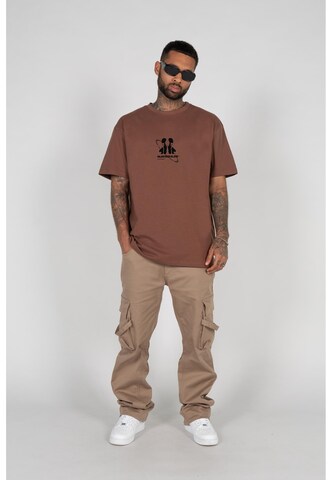 MJ Gonzales Shirt 'Circle x Heavy' in Brown