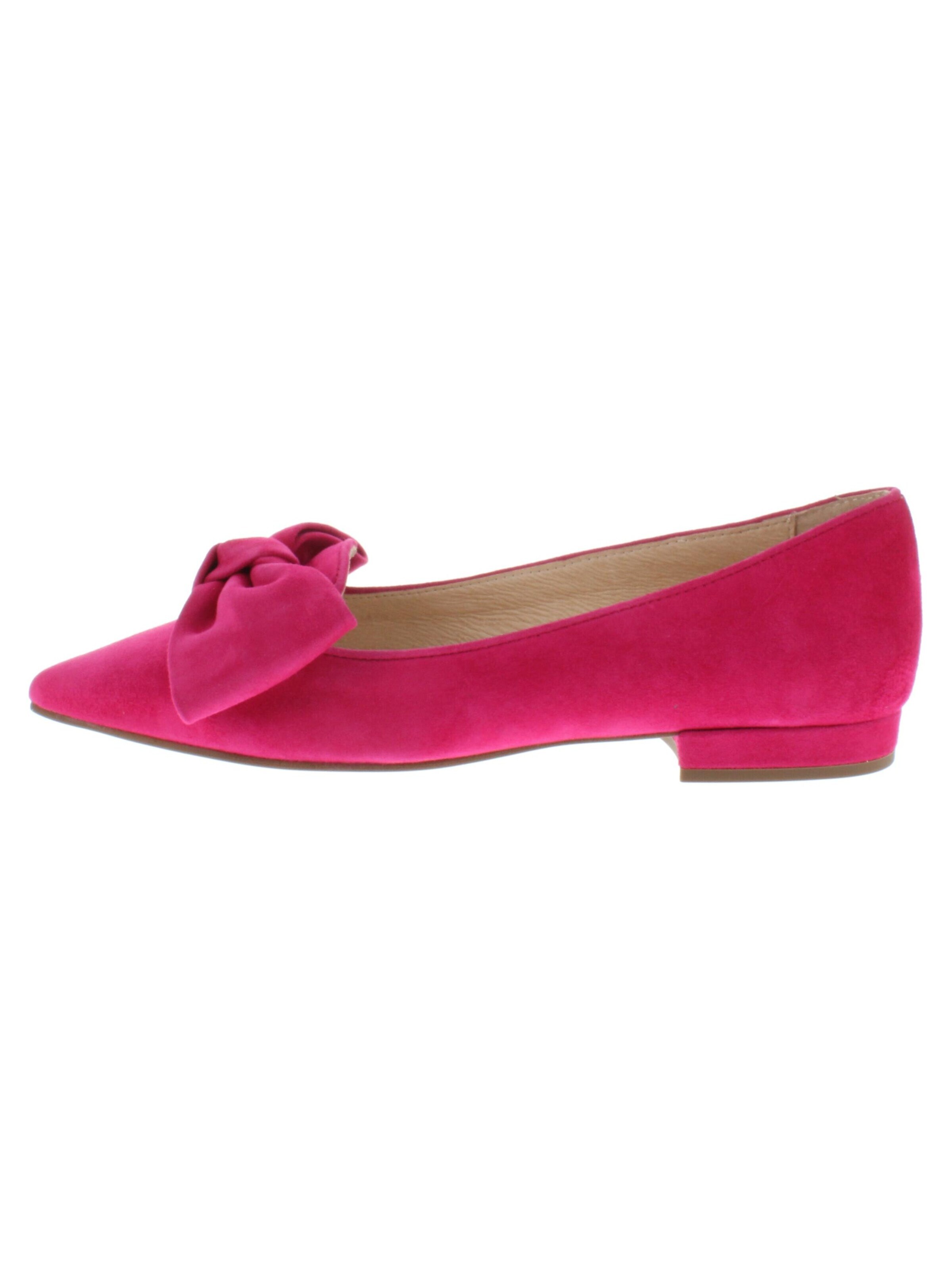 XAVER LUIS Schuhmanufaktur Ballerina 'COCOS - mit großer Lederschleife'‌‌‌‌ in Pink: Vorderseite