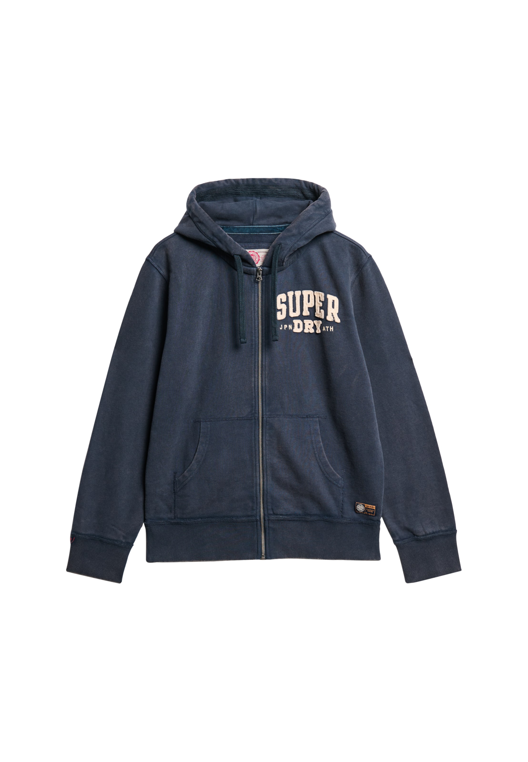 Veste de survêtement Superdry en bleu : devant