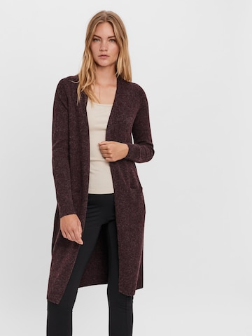 VERO MODA Knit Cardigan 'Doffy' in Purple: front