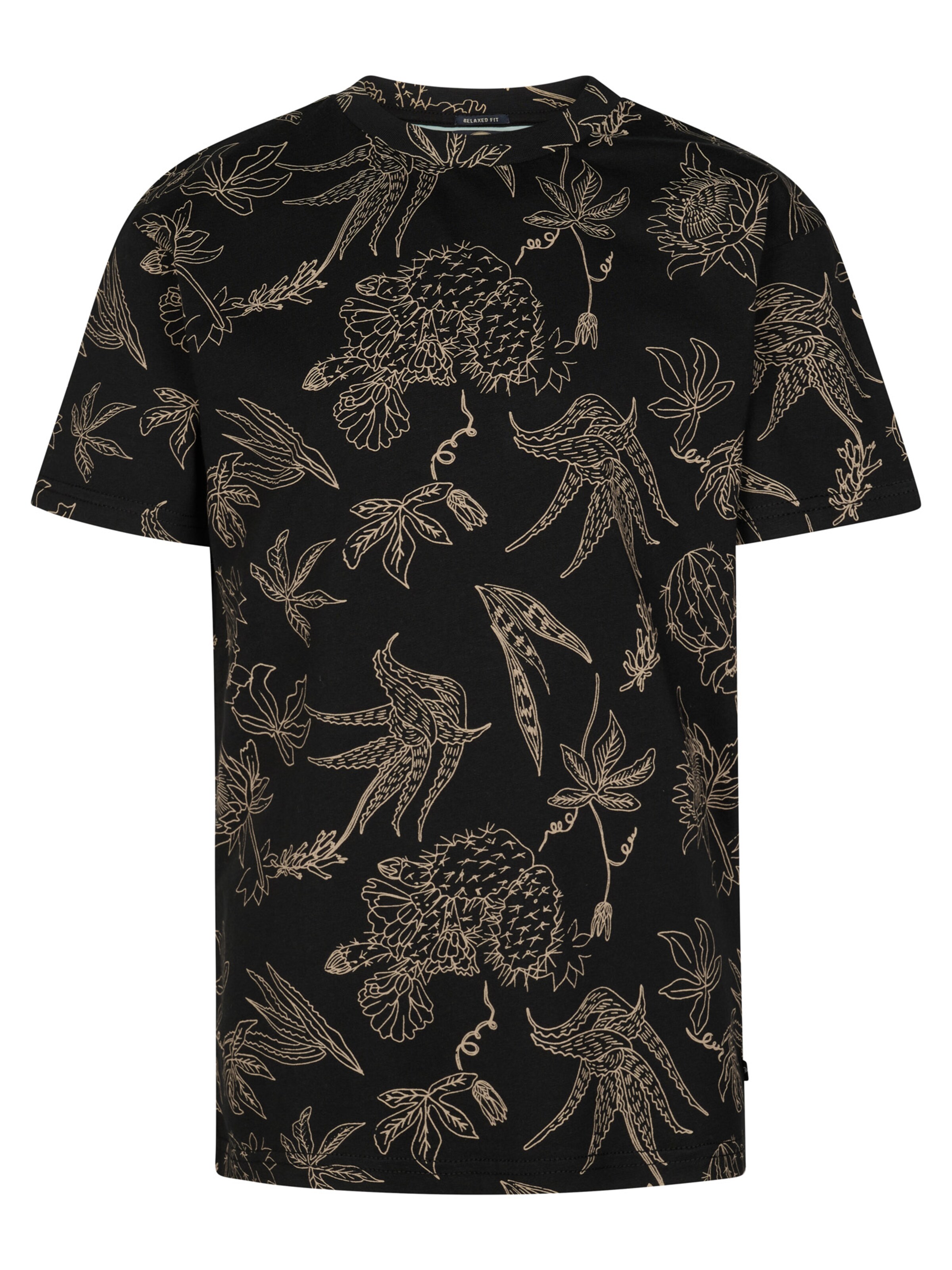 Petrol Industries Shirt 'Agave' in Zwart: voorkant