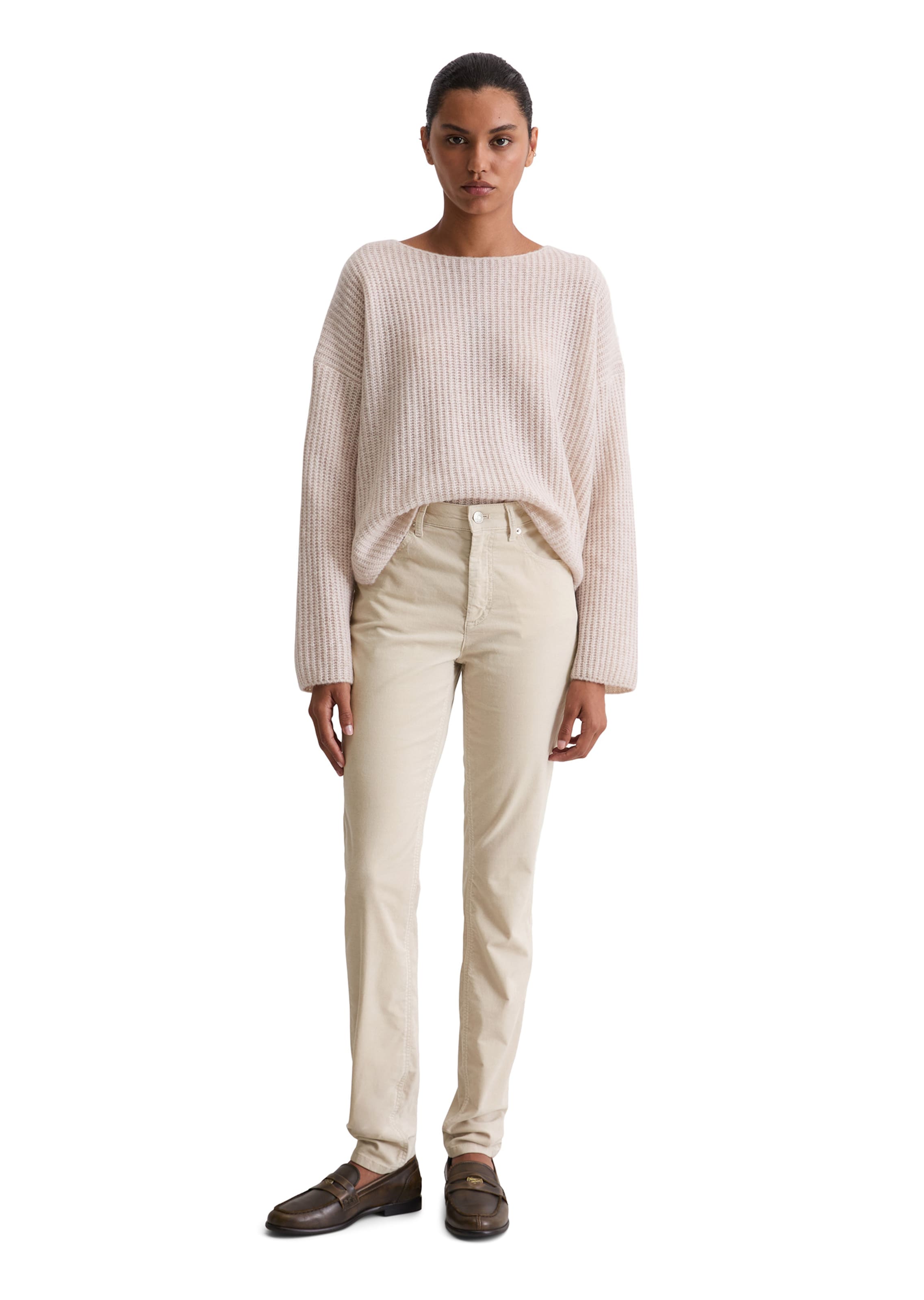 Marc O'Polo Slimfit Hose 'Alkea' in Beige