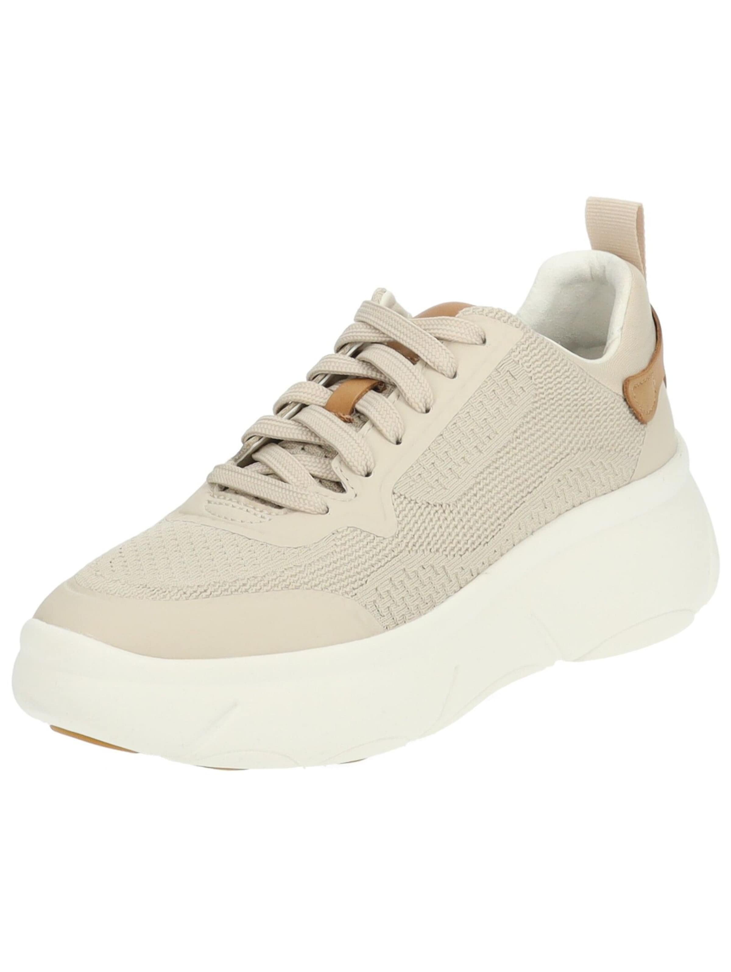 GEOX Platform trainers in Beige: front