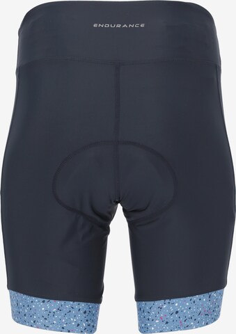 ENDURANCE Skinny Workout Pants 'Mangrove' in Blue