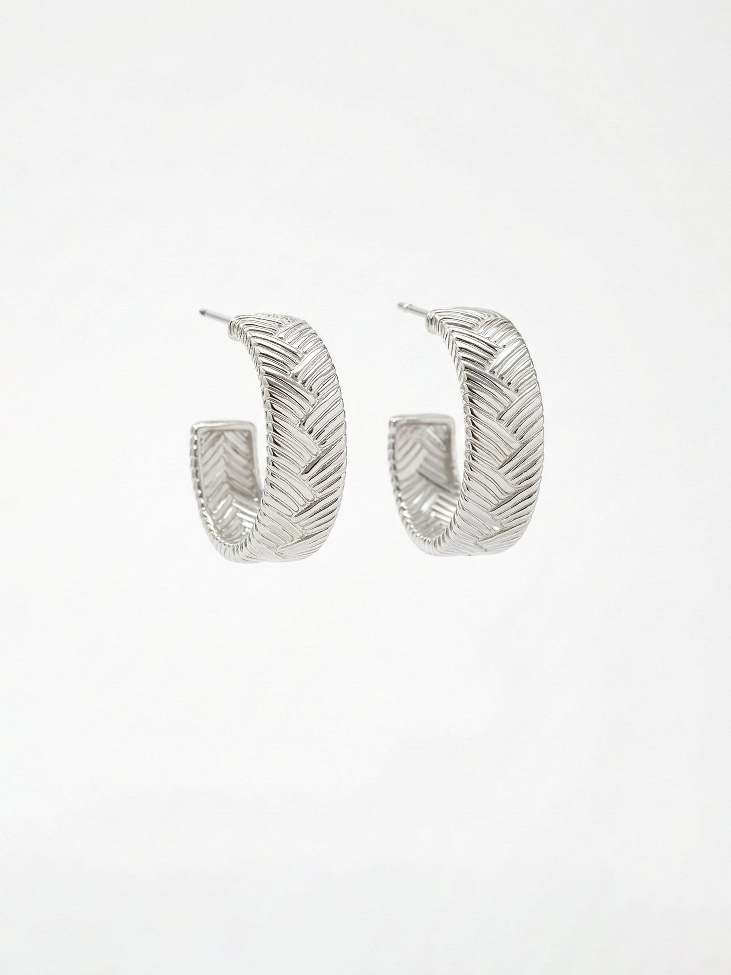 Nemomatheo Earrings 'Pluma Elegance – Federzauber' in Silver: front