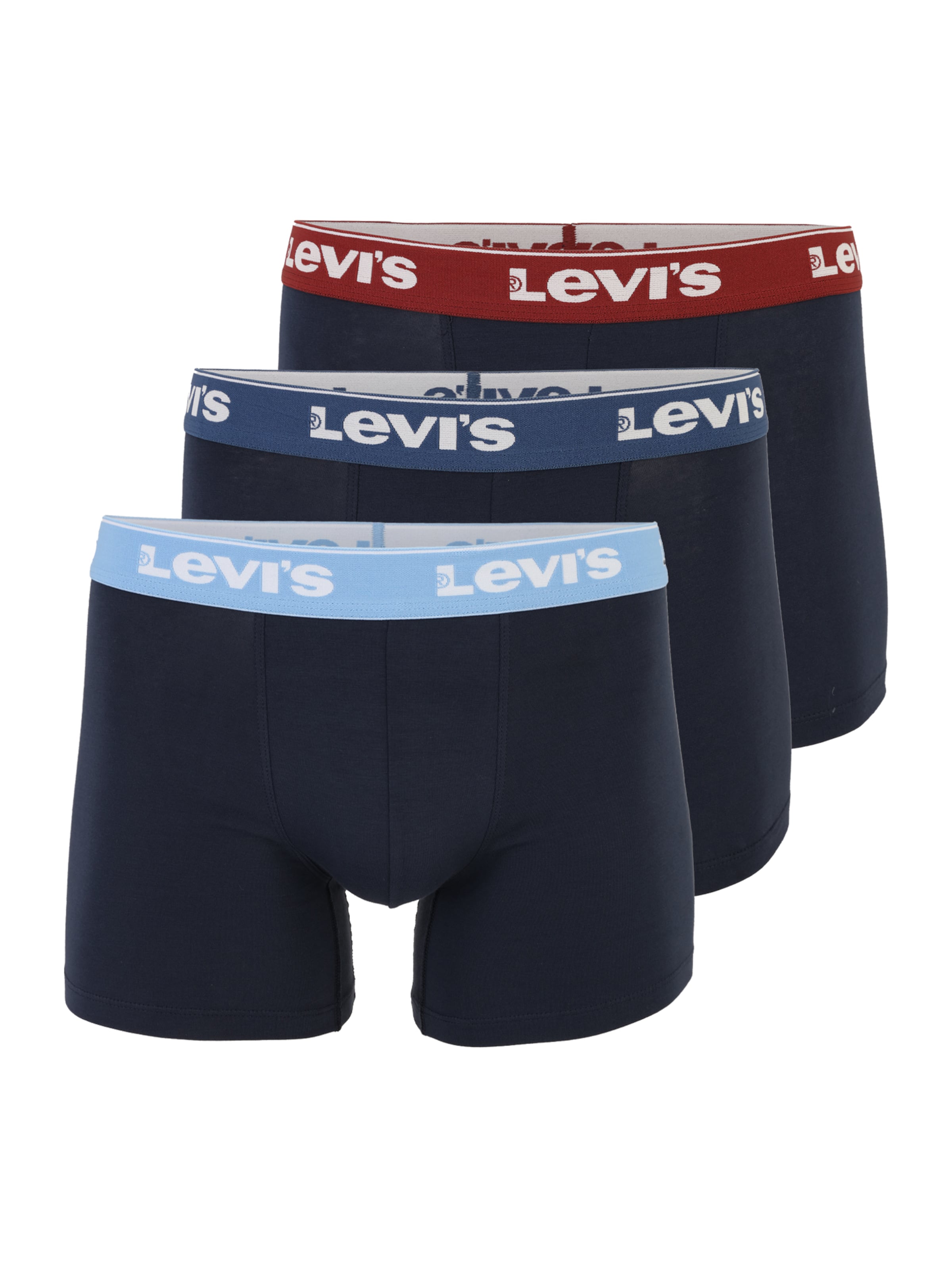 LEVI'S ® Boxershorts in navy / hellblau / dunkelrot / weiß, Produktansicht