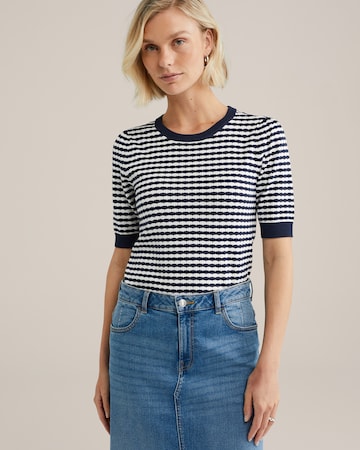WE Fashion Majica | modra barva: sprednja stran