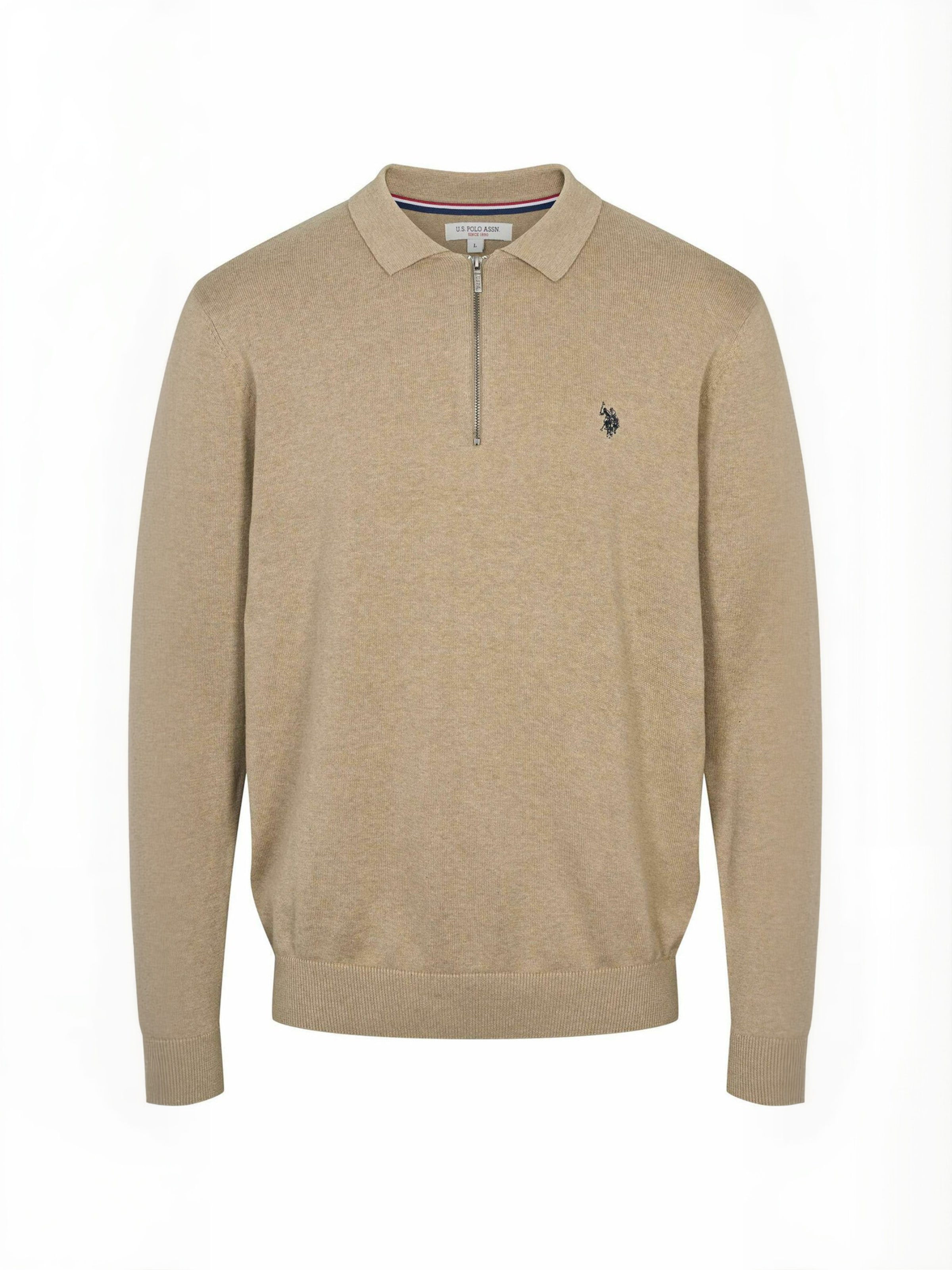 U.S. POLO ASSN. Pullover ' UMSanka ' in Beige: Vorderseite