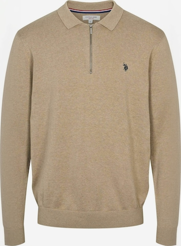 U.S. POLO ASSN. Pullover ' UMSanka ' in Beige: Vorderseite